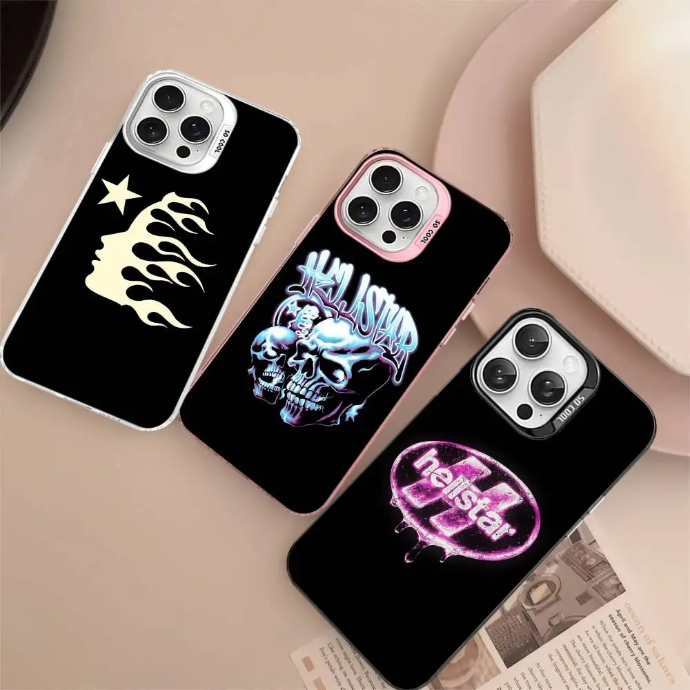 H-HellstarS Fashion Logo Phone Case For iPhone 17 16 15 14 13 12 11 Pro Max Plus Pro Colorful Shell view 3