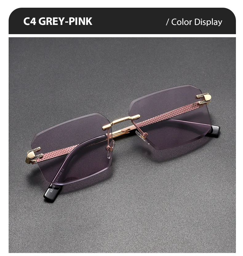 Neue Mann Sonnenbrille Frau UV400 Quadratische Brillen Mode Vielseitige Trend Shades Hohe Qualität Randlose Sonnenbrillen Unisex Outdoor Sport – Detail 13
