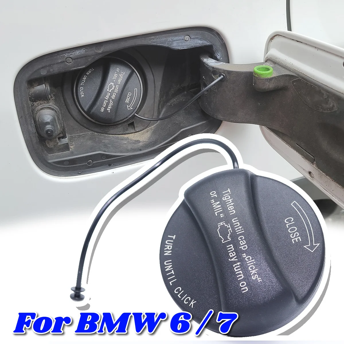 Bouchon de remplissage de réservoir de carburant pour voitures, couvercle de prise pour modèles à essence, accessoires de réparation pour éviter les fuites d'évaporation, référence 16117222391, pour BMW Série 6 et 7
