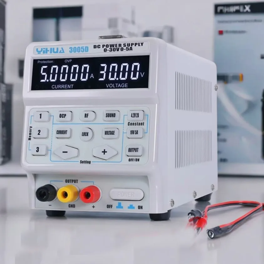 

YIHUA 3005D Programmable DC Power Supply Adjustable 30V 5A Laboratory Maintenance Workbench Voltage Current Regulator Stabilizer