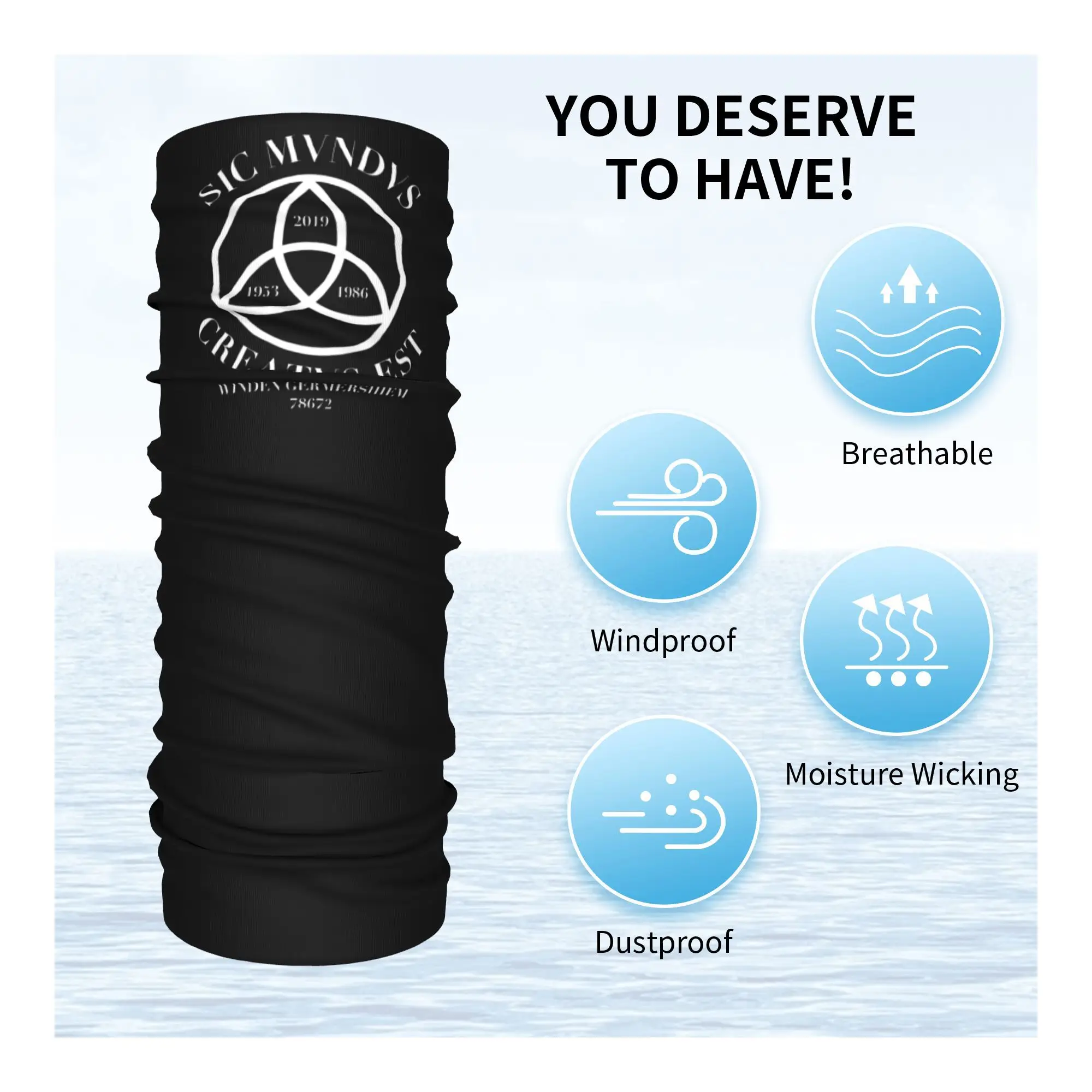 Dark Netflix Tv Show Sic Mundus Creatus Est Bandana الرقبة الجراب مطبوعة التفاف قناع وشاح بالاكلافا التنزه الصيد للرجال والنساء