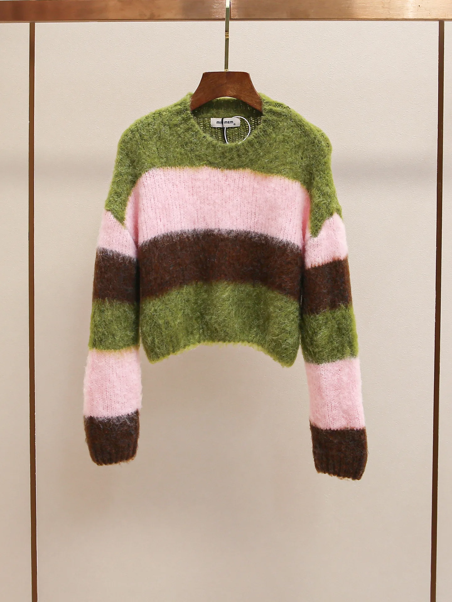 

High-end women's Korean style fresh natural look age-reducing versatile color-blocked sweaters knitwear tops cardigan damen traf