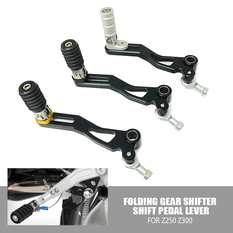 

CNC Aluminum Adjustable Folding Gear Shifter Shift Pedal Lever For KAWASAKI Z250 Z300 For NINJA 250R For NINJA 300 Motorcycle