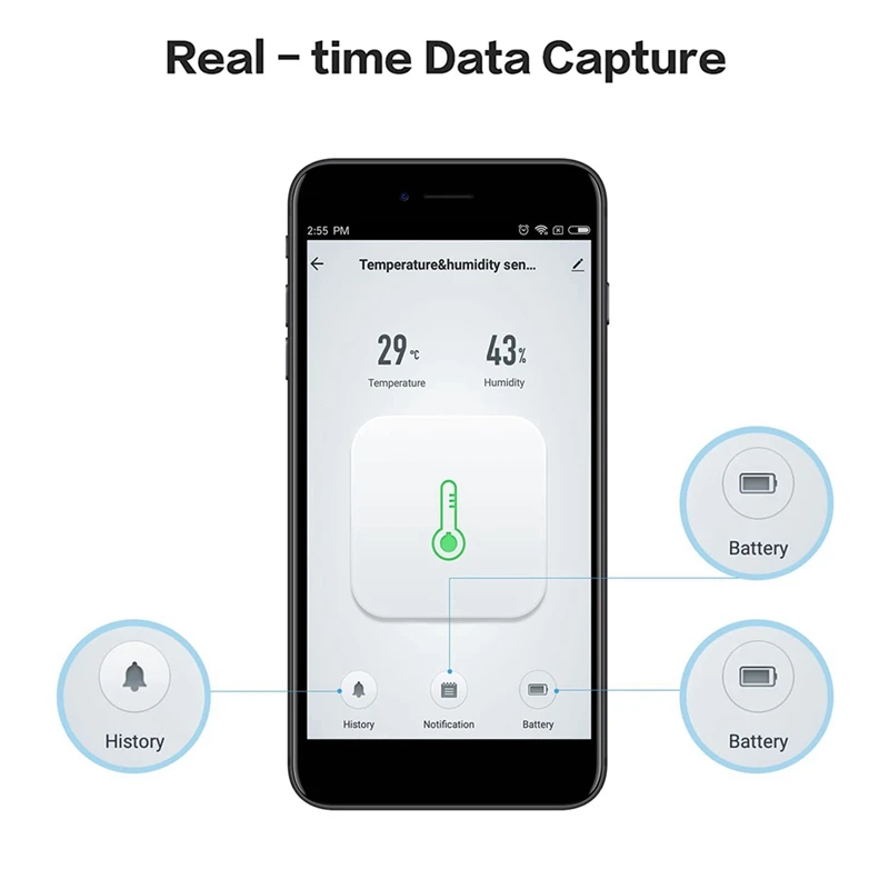 Zigbee-温度および湿度センサー,LCDディスプレイ,ホームセキュリティ,リモコン,ライフレコード,Wi-Fi