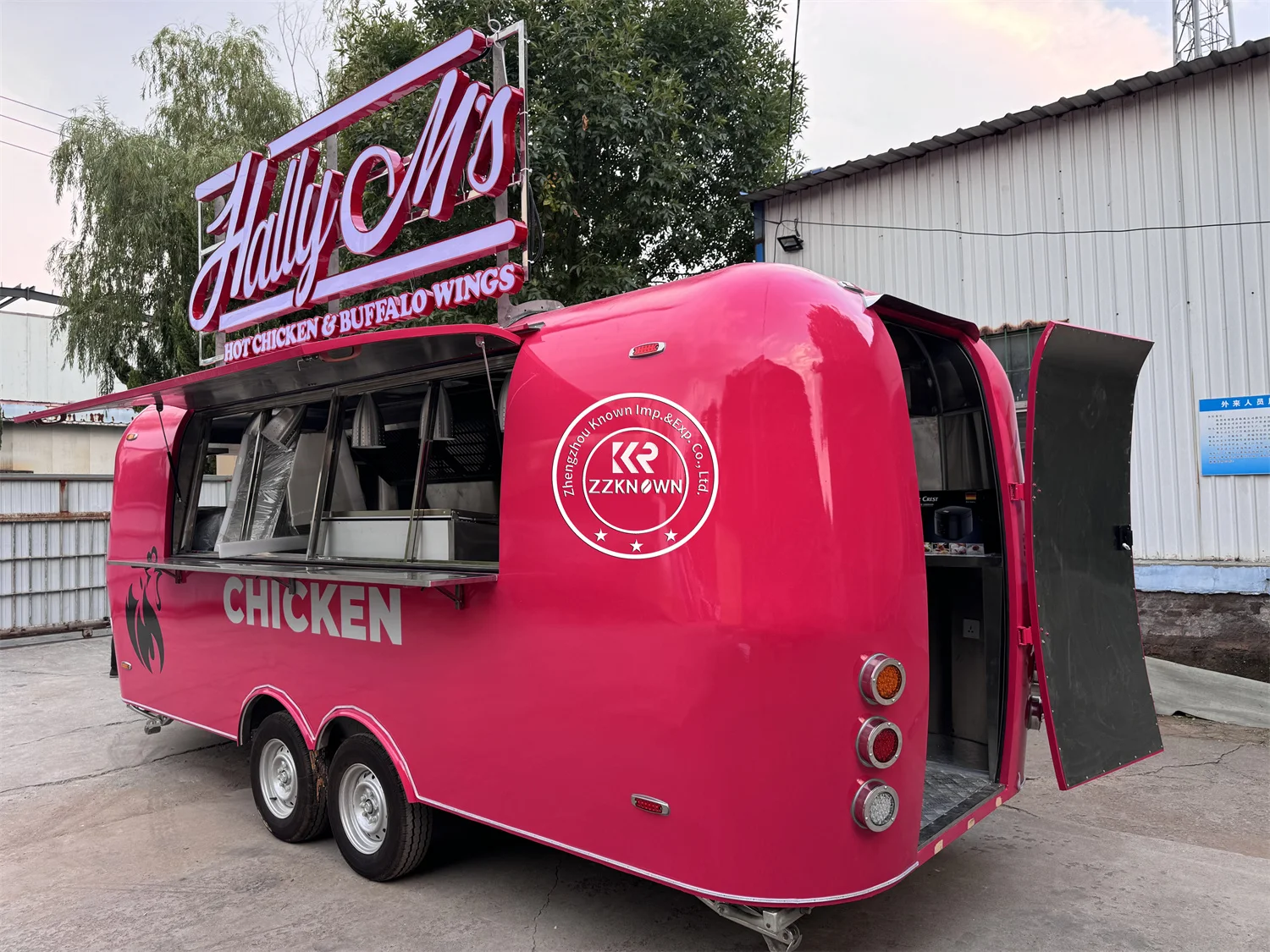 Design Airstream Pizza Food Truck Trailer Usa Churros Ice Cream Food Cart Mobile Coffee Trailer Catering Stand for Food Display