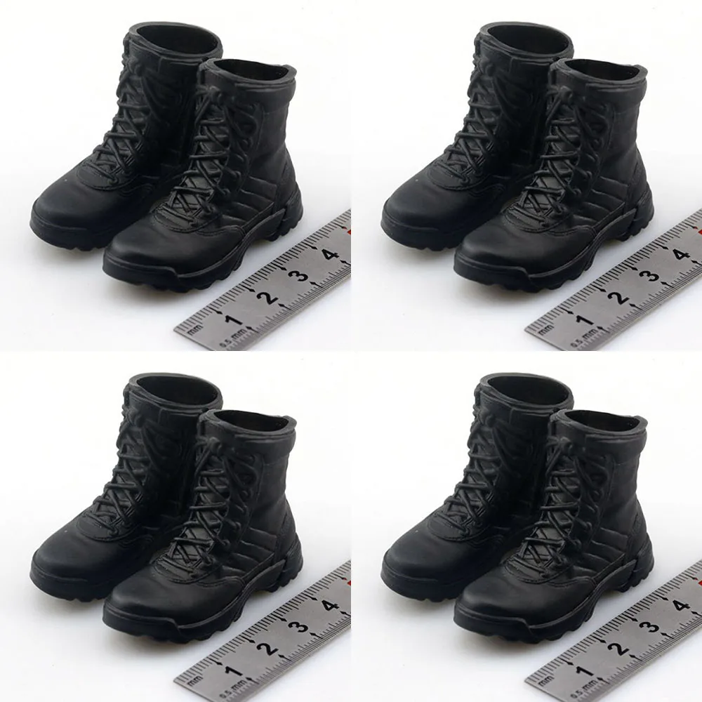 ​ 1/6 Men Soldier Tactical Combat Boots Black Sports Combat Boots Outdoor Sneakers For 12 