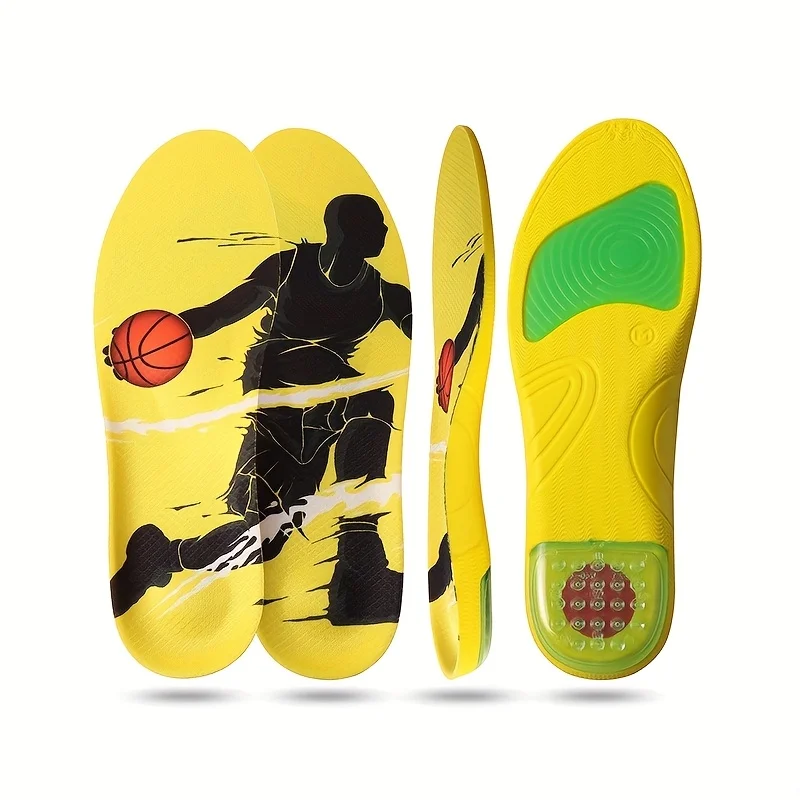 

1 пара баскетбольных стельок из искусственной кожи, высокоэластичные стельки для спортивной обуви для бега, прыжков, стельки для поддержки свода стопы для баскетбола, бега
