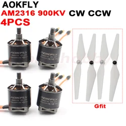 4 sztuk AOKFLY AM2316 900KV 2216 bezszczotkowy silnik CW CCW z 1045 samo nakrętka blokująca śmigła dla RC F550 Quadcopter drony Diy