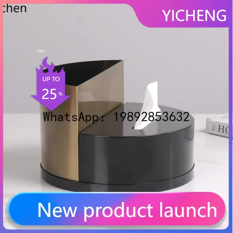 

2-in-1 Flower Vase and Tissue Box Decorative Piece for Creative Living Room Tabletop and Villa Showroom Decoration