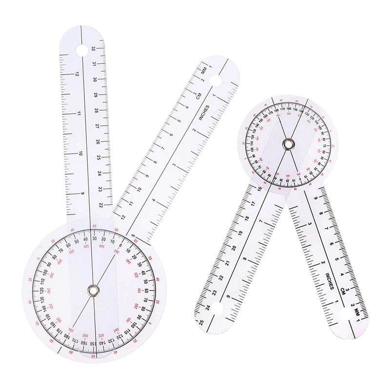 0- 360 Degree Goniometer Angle Medical Spinal Angle Ruler Angle Inclinometer Ruler Protractor Angle finder Measuring Tool