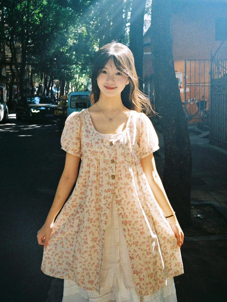 

Женский комплект из двух предметов Sweet Flubble Sve Top And f Skirt, лето 2022, новый комплект Sle Japanese Ature Faion