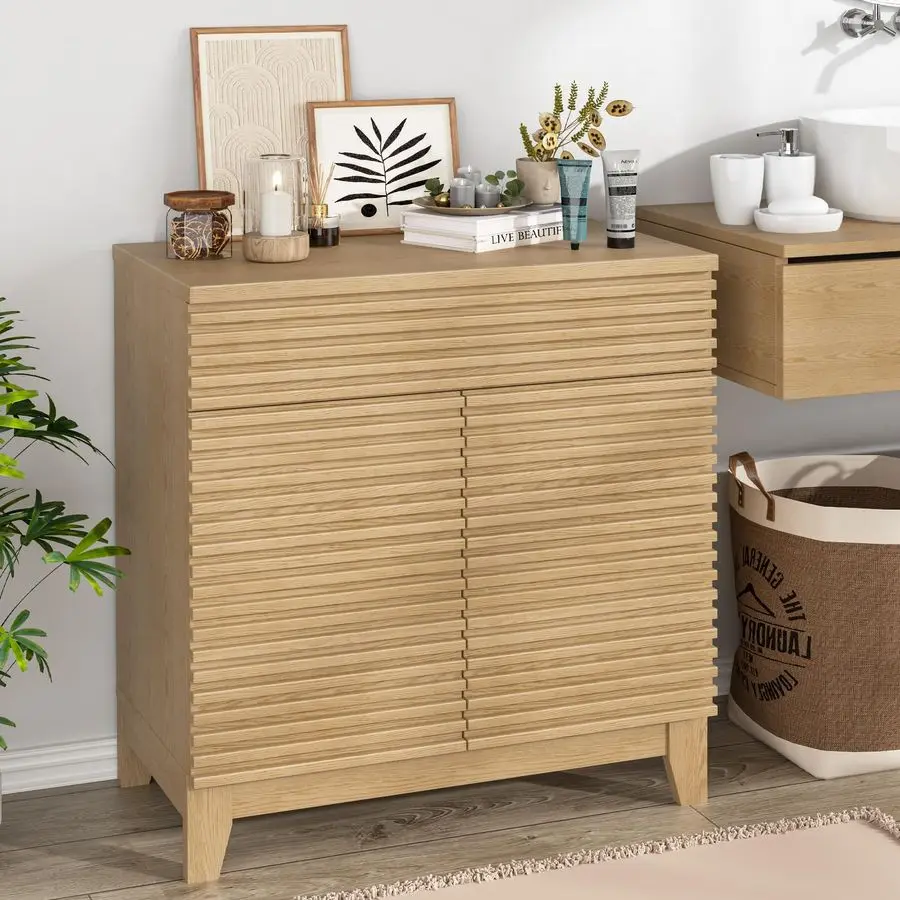 

Buffet Cabinet with Storage, Coffee Bar Cabinet with a Drawer, Sideboard Buffet Kitchen Storage Cabinets with Adjustable Shelves