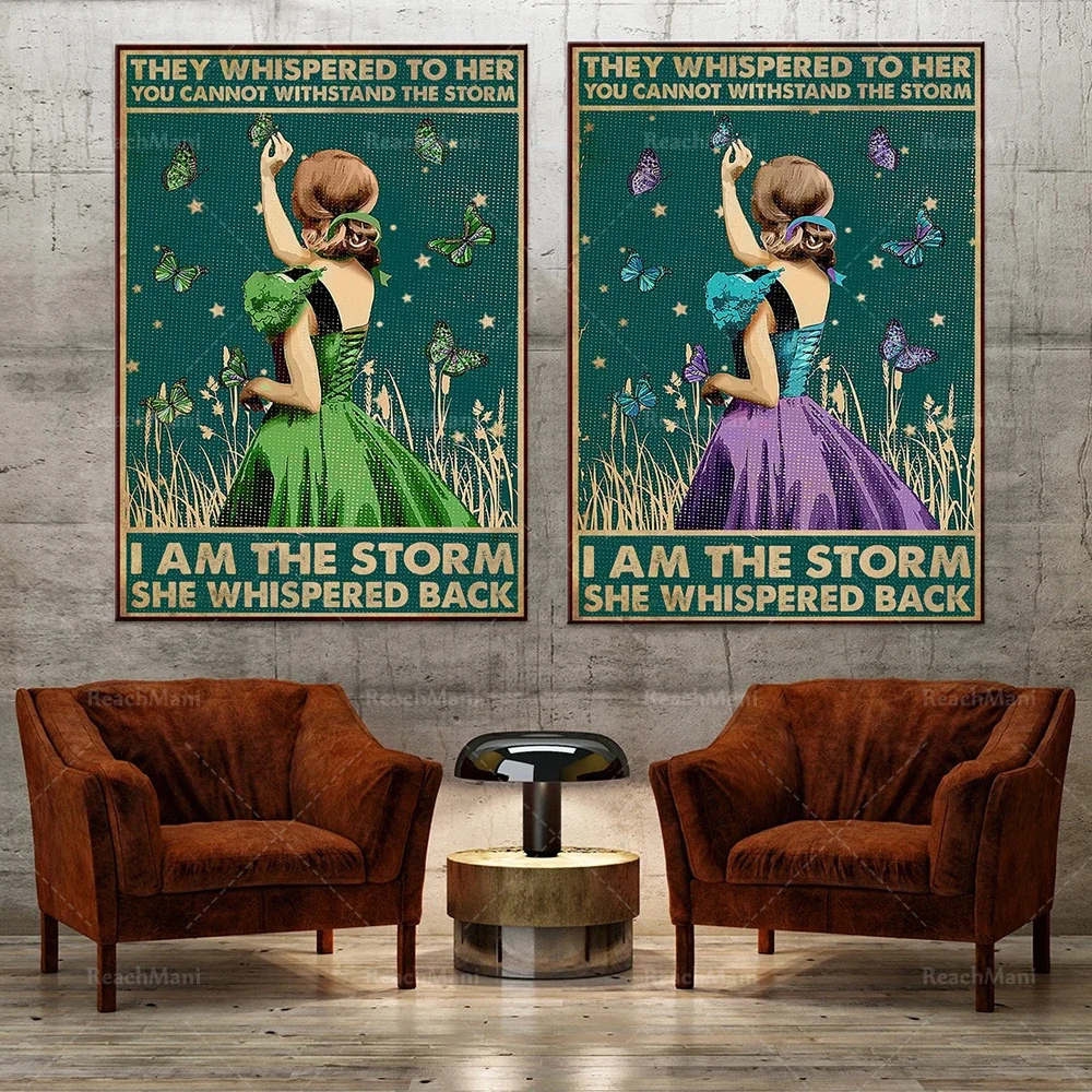 Mental health awareness month girl they whisper tell and irresistible and storm life home decor poster