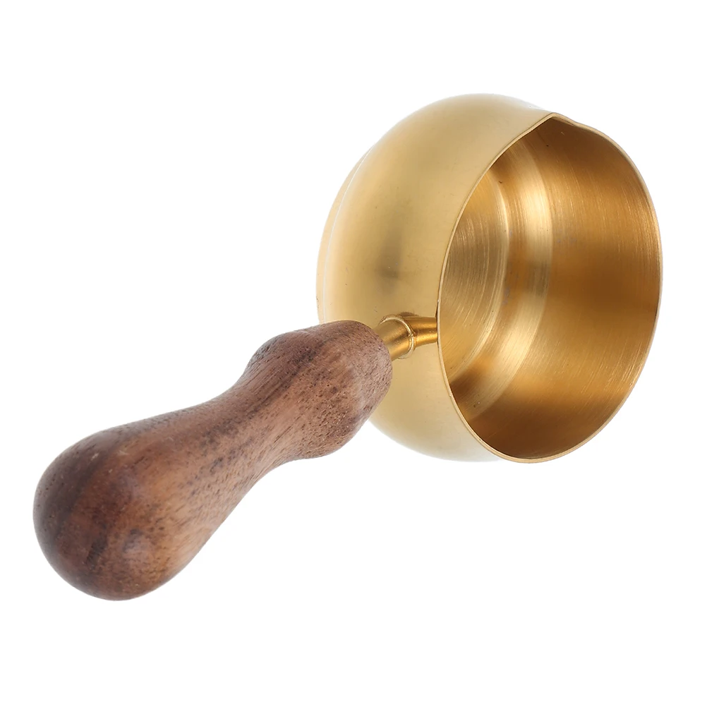 

Stainless Steel Espresso Cup 110Ml Milk Frothing Butter Warmer Mini Melting Pot Coffee Accessory Wood Handle Shot Measuring Pour