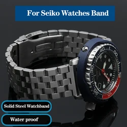 20mm 22mm Solid Stainless Steel Watch Band for SEIKO PROSPEX Strap Water Ghost Diving Can Abalone Series Bracelet Wristband