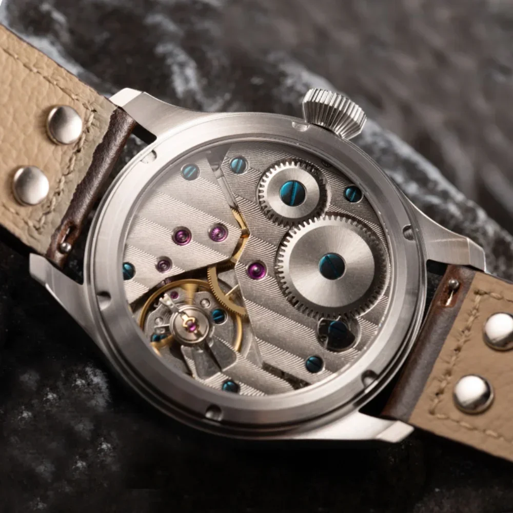 Hruodland 2025 新しいメンズ機械式時計カモメ ST3620 レトロパイロット 43 ミリメートル Bgw-9 発光サファイアクリスタルタービンリロイ Hombre