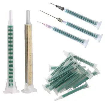 20 Stück tragbare Zweikomponenten-Flüssigkeits mischmasch ine ab Klebe pistole statischer Mischer Epoxidharz-Misch rohr düsen Spritze