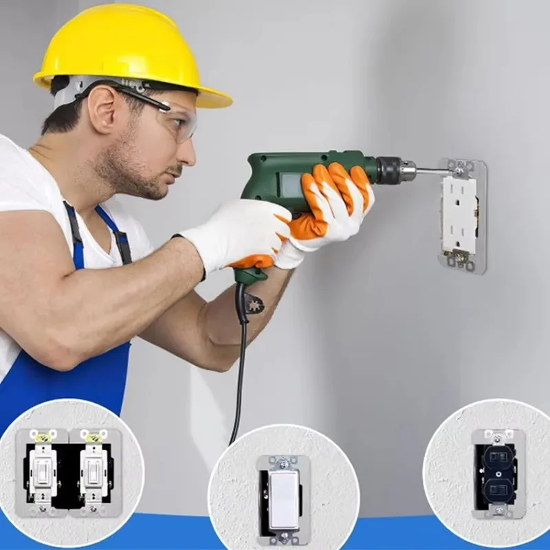 5/10 Stück Wandplatten-Abstandshalter, Abstandshalter für Steckdosen, Metall-Nivellierplatten für die Reparatur von Steckdosen – Detail 5