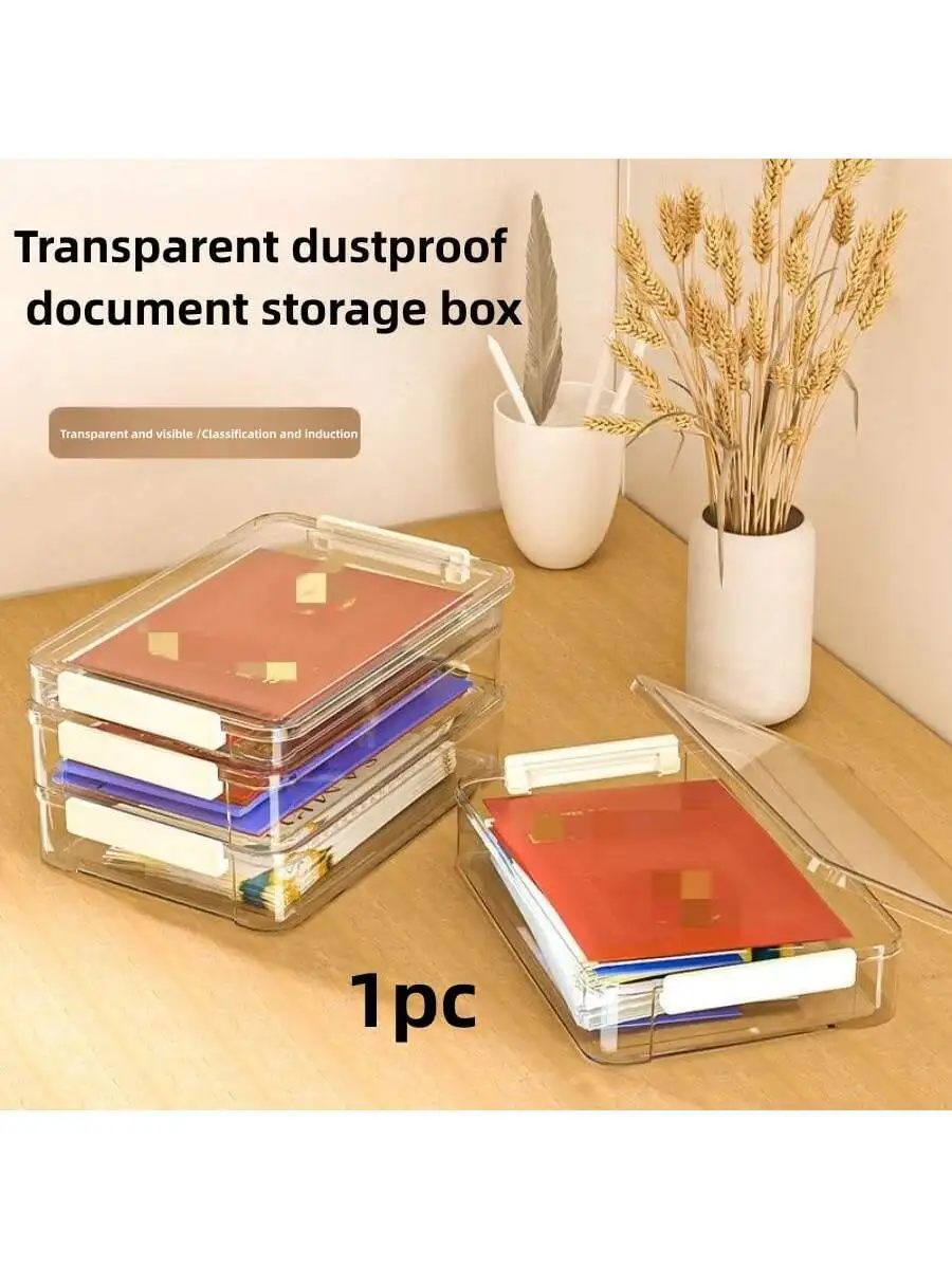 Certificate Storage Box Family Certificate File Box Storage Box Household Property Registration Book Bag Manual Card Packaging T