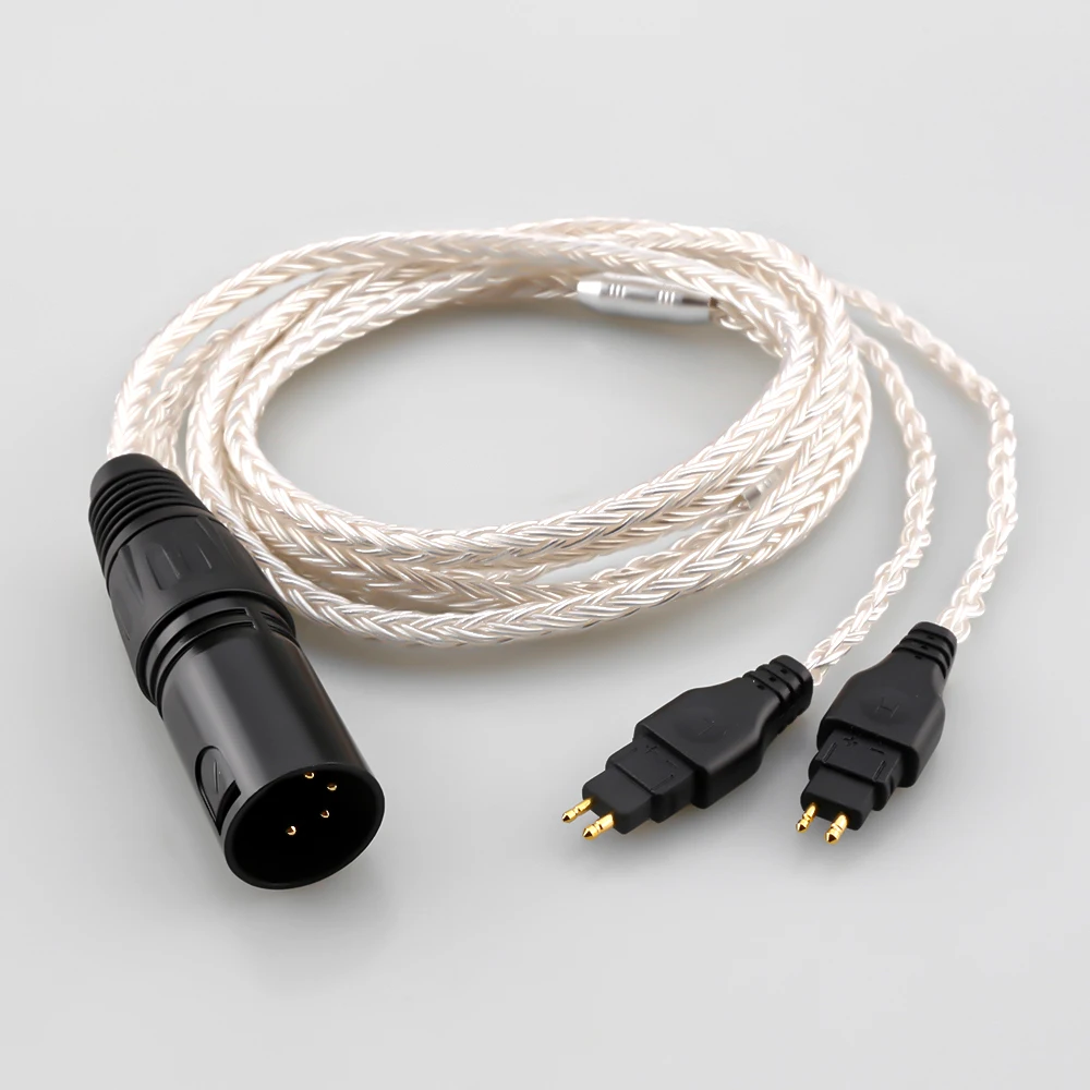 audiocrast 16 Kerne 99 % versilbertes 2,5 mm 3,5 mm symmetrisches XLR-Kopfhörerkabel für Sennheiser HD580 HD600 HD650 HDxxx HD660S HD58x HD6xx 7