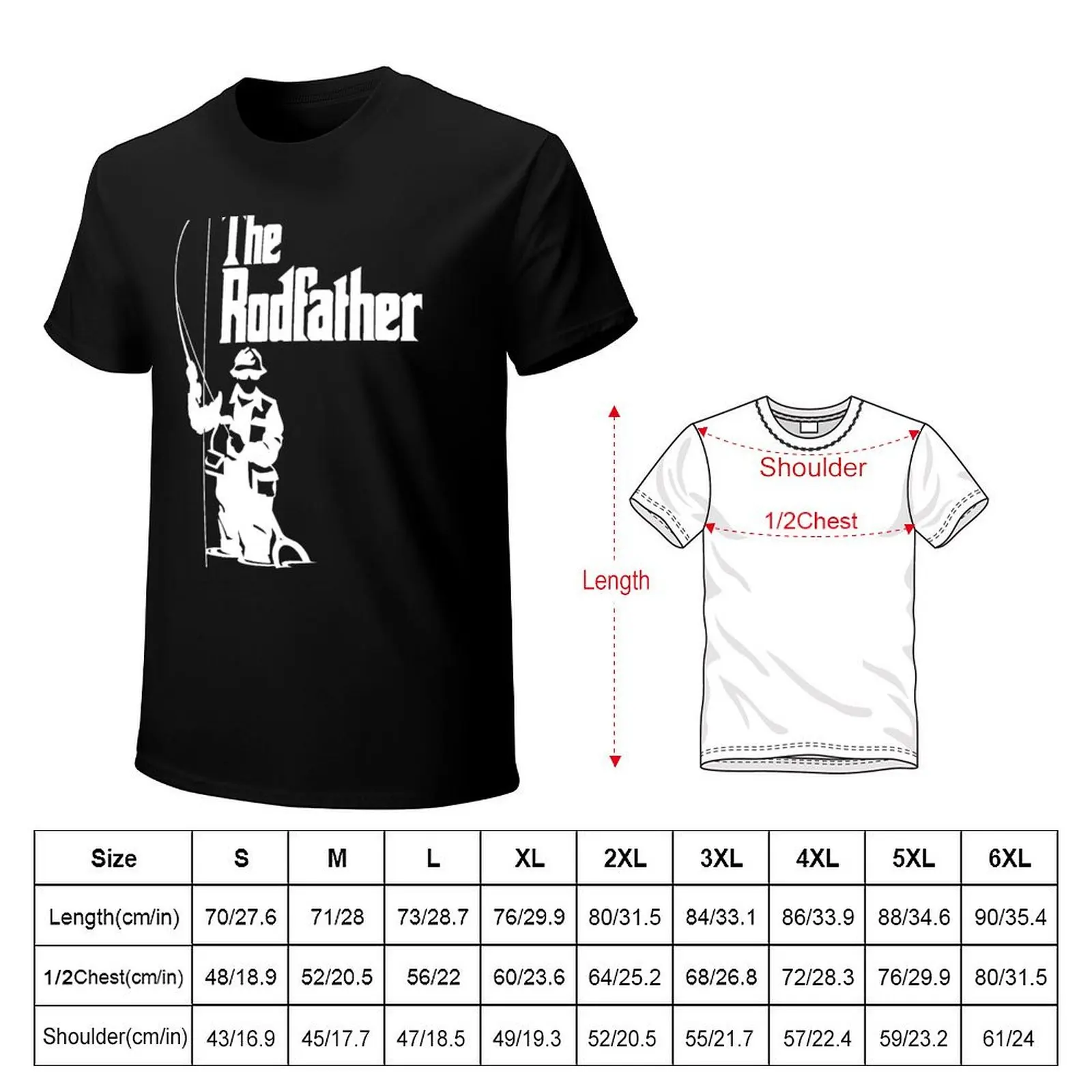 The Rodfather Fishing T Shirt T-Shirt Fitness Training Breathable Tee