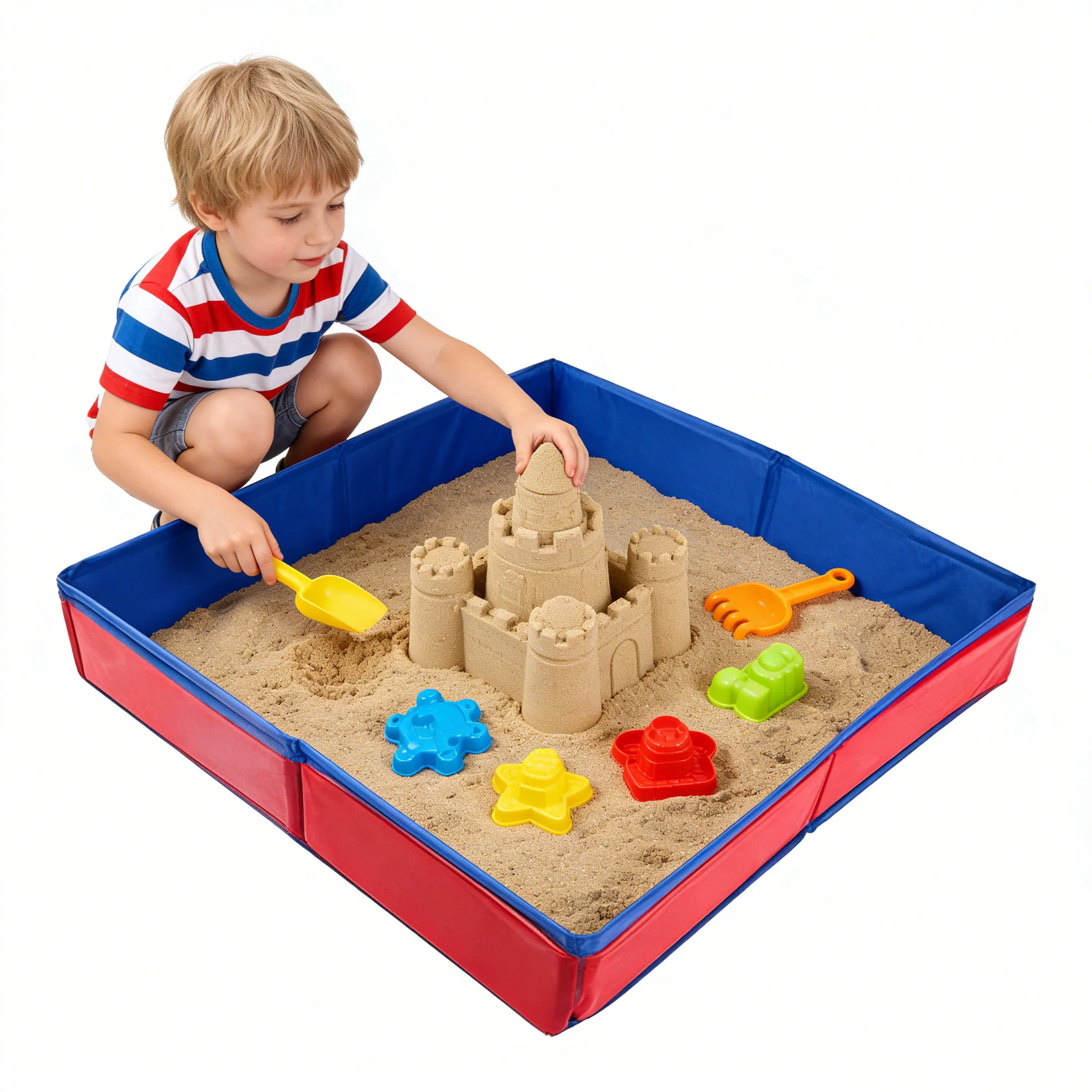 Children Sand Table, Kids Sensory Activity Sand and Water Table Summer Outdoor Sand Beach Toys, Birthday Toys Gift for Boys Girl