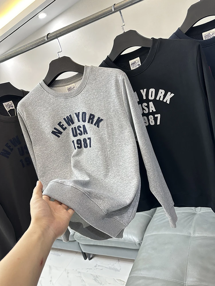 

Retro American Sle Men's Long Sve T-irt Hoodie Casual Comfortable Skin-friendly Patchwork Autumn Winter Leisurewear