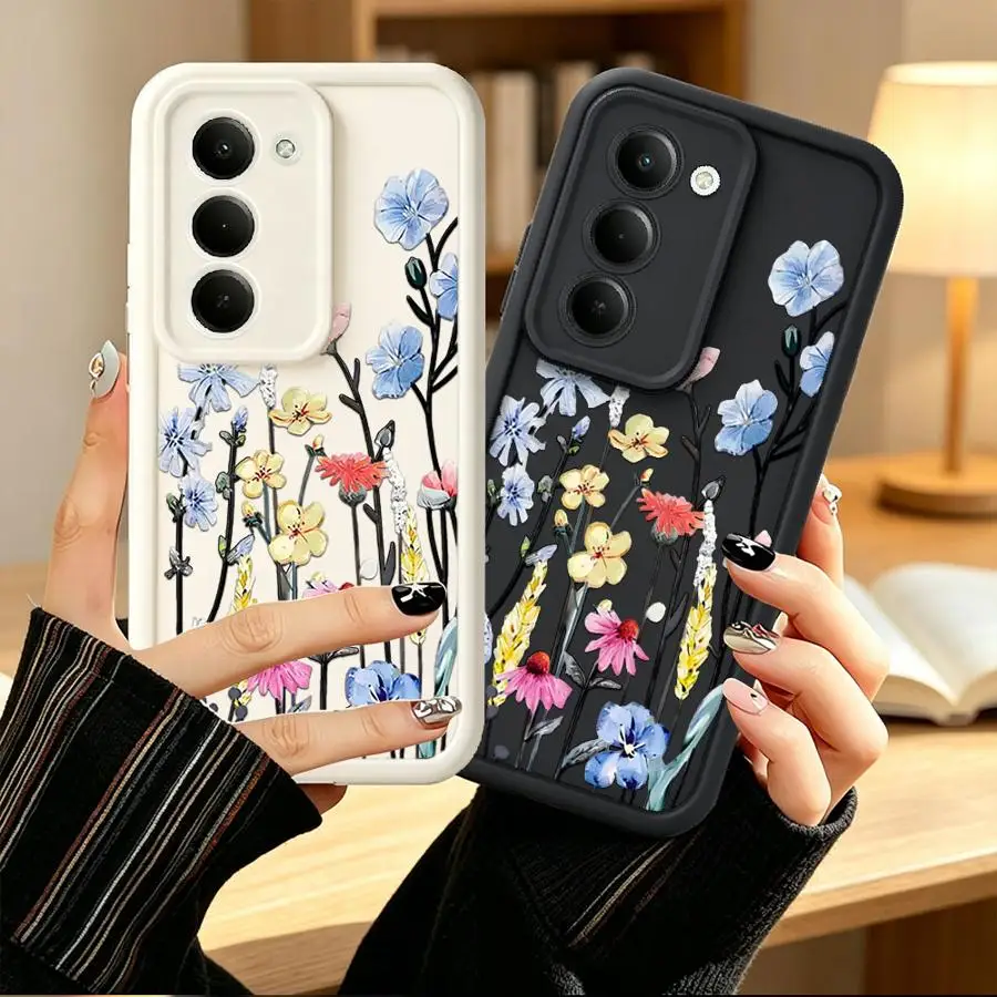 Grass Flower Case for Samsung Galaxy A23 A15 A16 A26 A32 A12 A13 A71 A72 A34 A56 A35 A36 A51 A73 A53 A54 Phone Cover