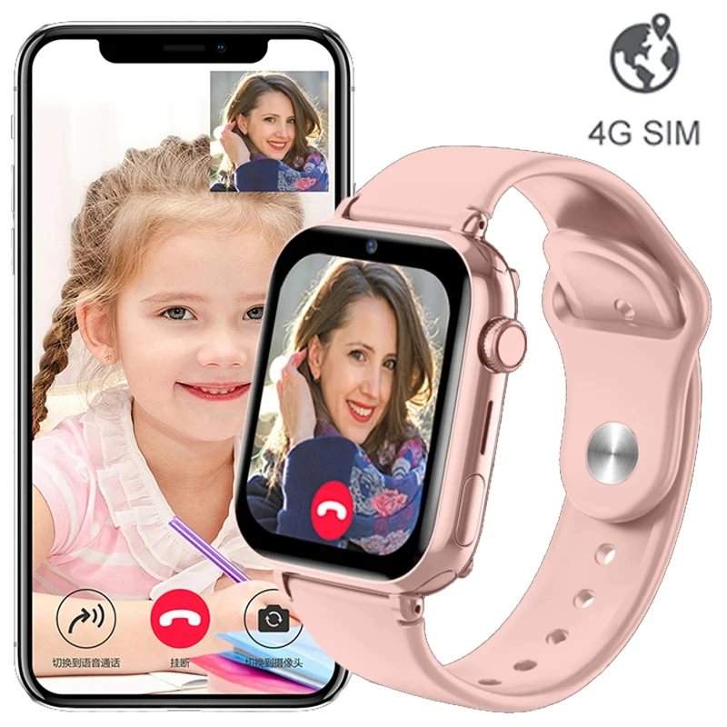 New 4G Smart Watch Kids GPS WIFI Video Call SOS Children\'s SIM card Smartwatch Camera LBS Monitor Tracker Location Phone Watch9