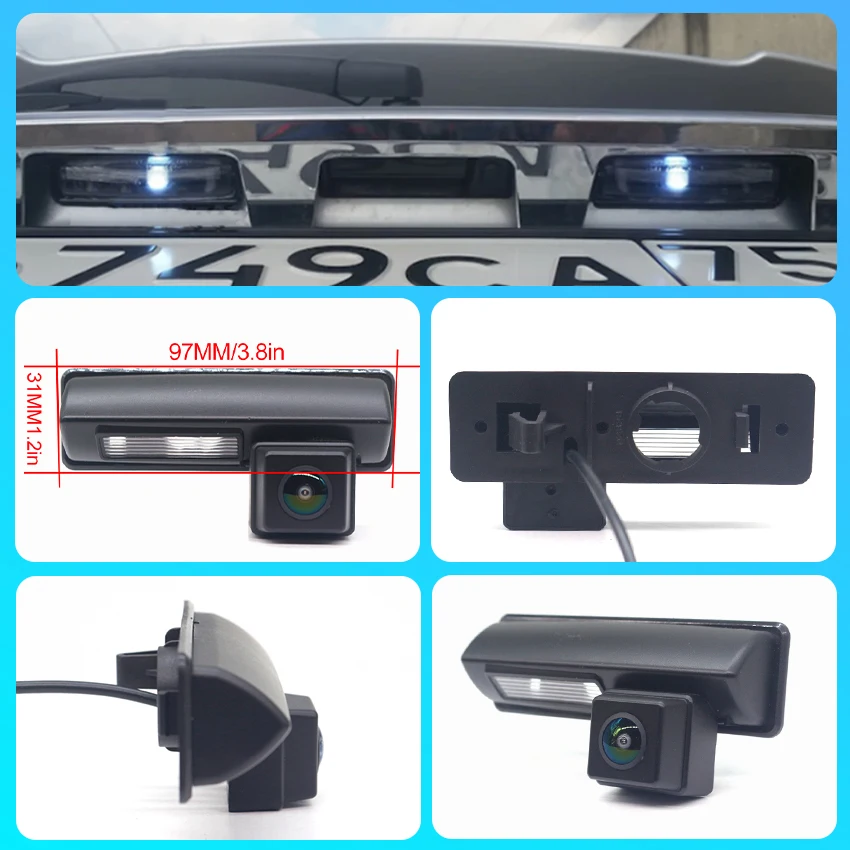 CCD HD Fisheye Waterproof Rear View Camera For Mitsubishi Pajero Sport MK2 MK3 2008~2018Car Reverse Parking Monitor Night Vision