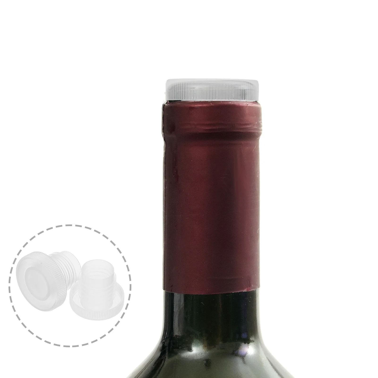 

100 Pcs Corks Clear Replacement Stopper Black Pepper White Plastic Shaker Caps