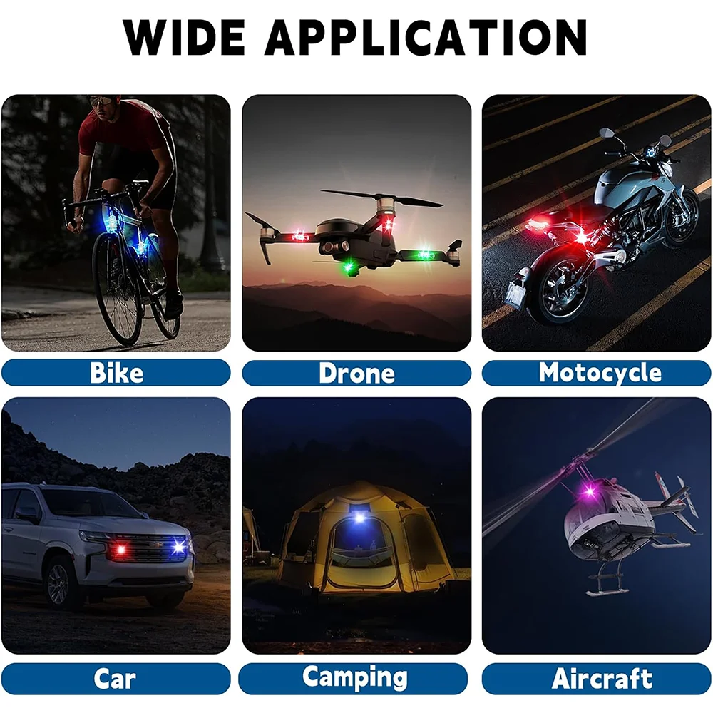 車 LED RGB ストロボライト車バイクオートバイテール衝突防止警告灯ワイヤレスリモコン夜間安全警告灯