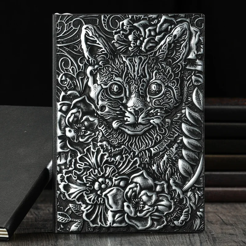 Imagem -03 - Cat Star Hardcover Retro Notepad Notebook de Imitação de Couro Estudante Aprendizagem Record Negócios Escritório Papelaria a5