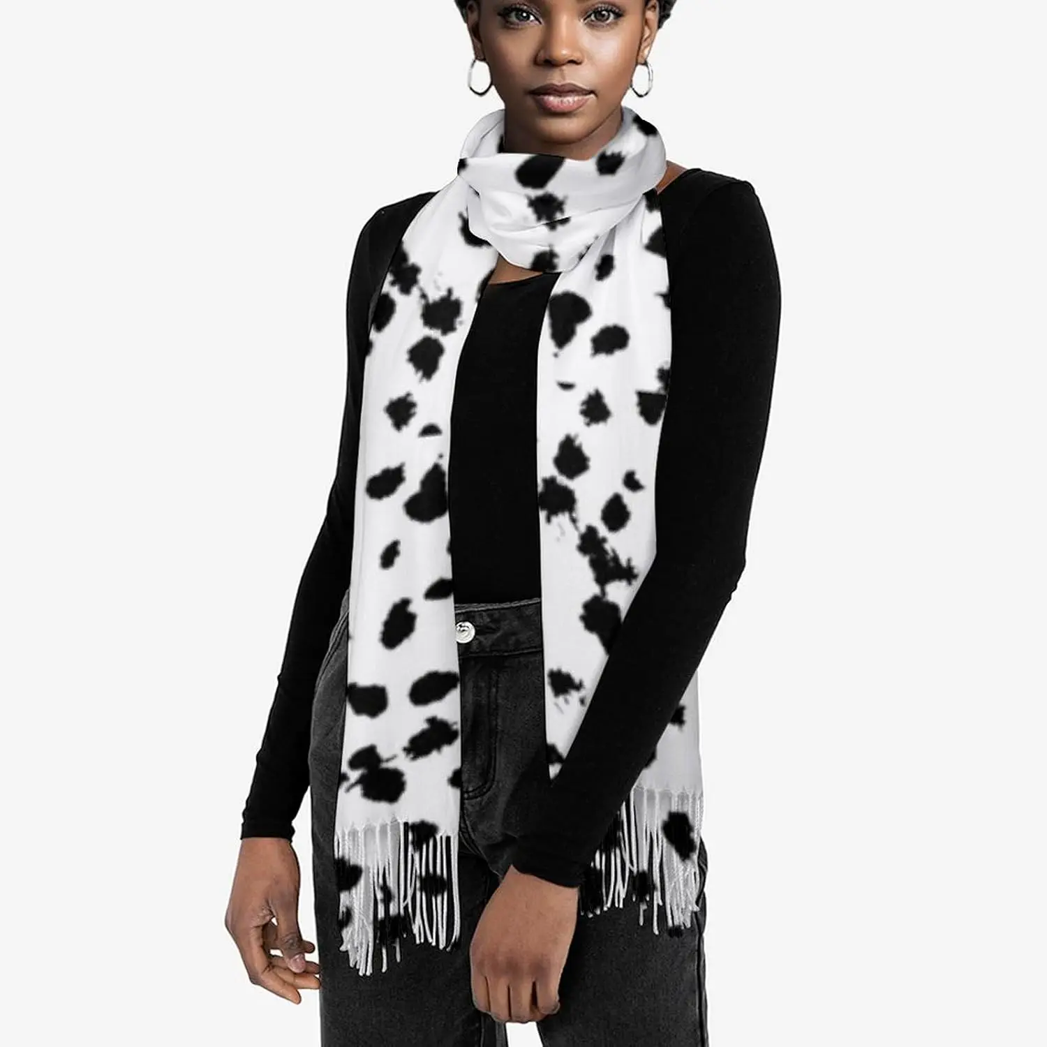 

Diagonal Tartan Halloween Plaid Womens Fall Winter Scarf Tassel Soft Warm Blanket Scarves Shawl Wraps