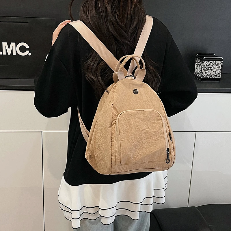 حقائب ظهر بخيط خياطة نايلون بسحّاب من Softback 2025 رائجة البيع حقائب جيب أنيقة بسحاب داخلي حقائب مدرسية نسائية حلوة غير رسمية #4