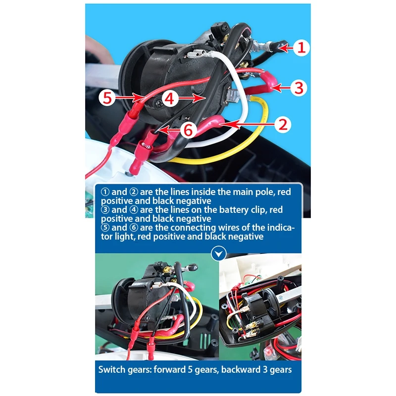 68Lb 86Lb Interruttore di controllo della velocità elettrico Motore dell'elica Fuoribordo marino 12V 24V Accessori di ricambio durevoli G