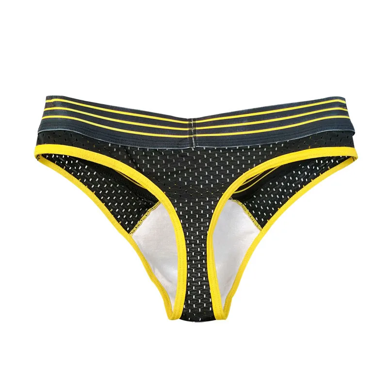 

Чувственные мужские стринги с низкой посадкой, сетчатое нижнее белье, модные цветные блоки