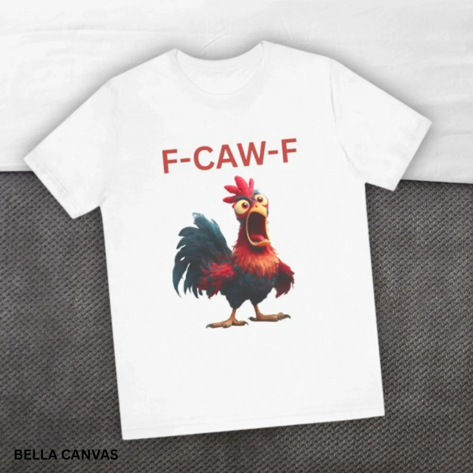 مضحك F Caw F الدجاج FCAWF الدجاج تي شيرت الرجال مضحك 100_ القطن تي شيرت طاقم الرقبة 1 قصيرة الأكمام تي شيرت هدية فكرة الملابس