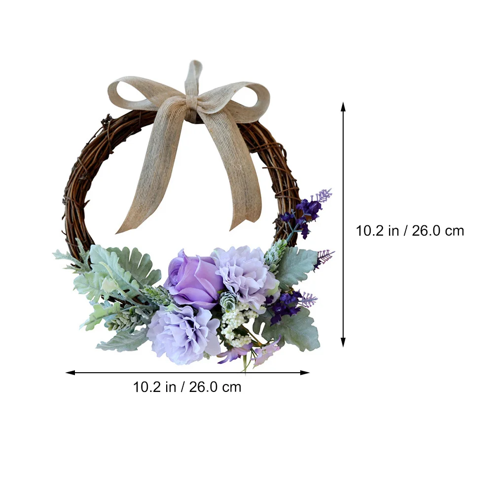 

Artificial Rose Flower Wreath Eco Friendly Party Home Wedding Door Wall Simulation Garland Hanging Adornment Ornament