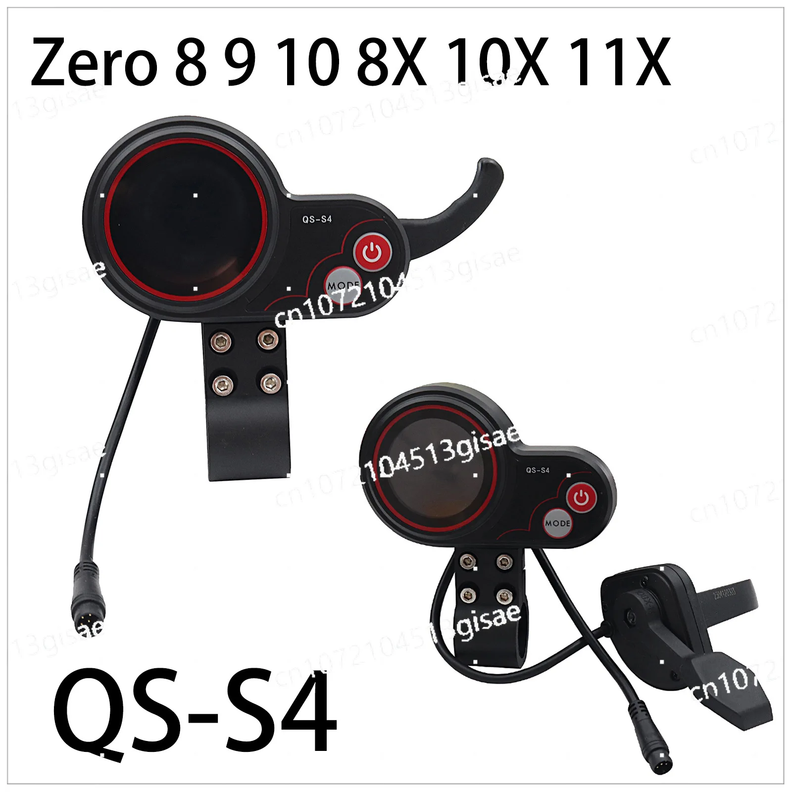 Electric Scooter Accessories 36V-72V QS-S4 6-pin Color Screen Battery Speed Display Accelerator