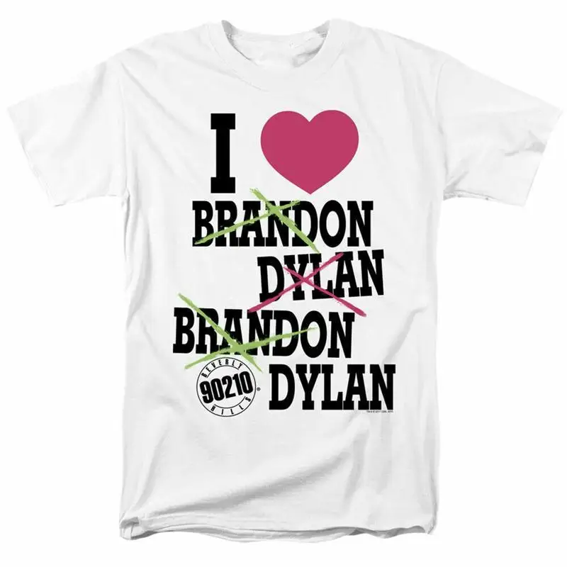 Beverly Hills 90210 I Heart 90210 T Shirt Mens Licensed Classic Dylan White