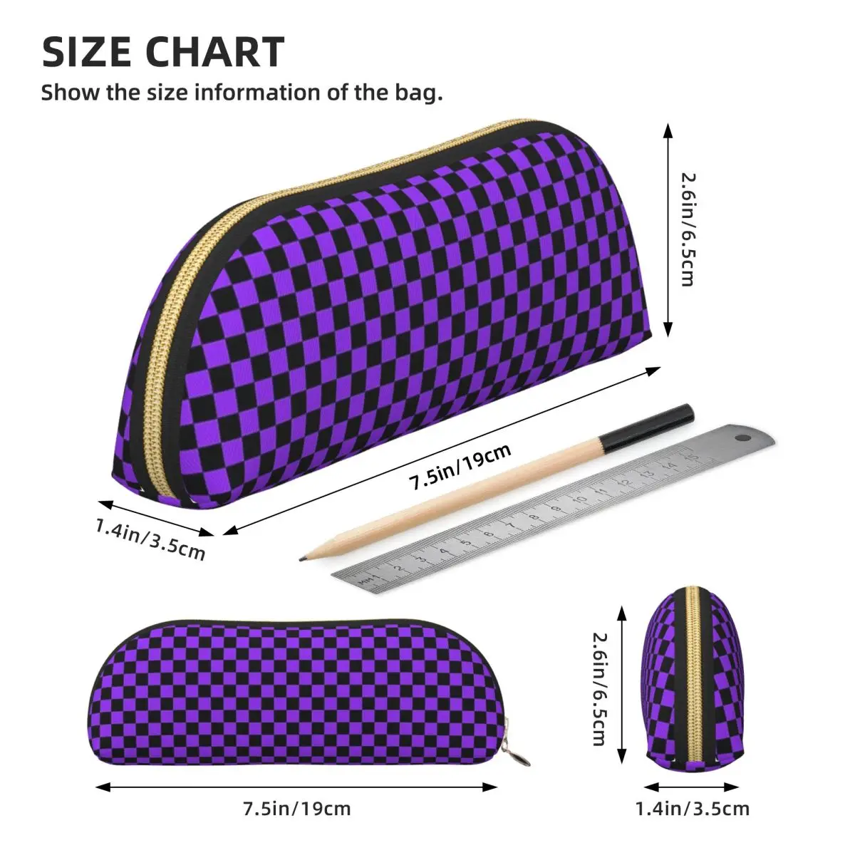 بروتون الأرجواني والأسود مدقق مجلس مقلمة حامل قلم تخزين لوازم مكتبية سعة كبيرة صندوق القلم حقيبة أقلام رصاص Studen