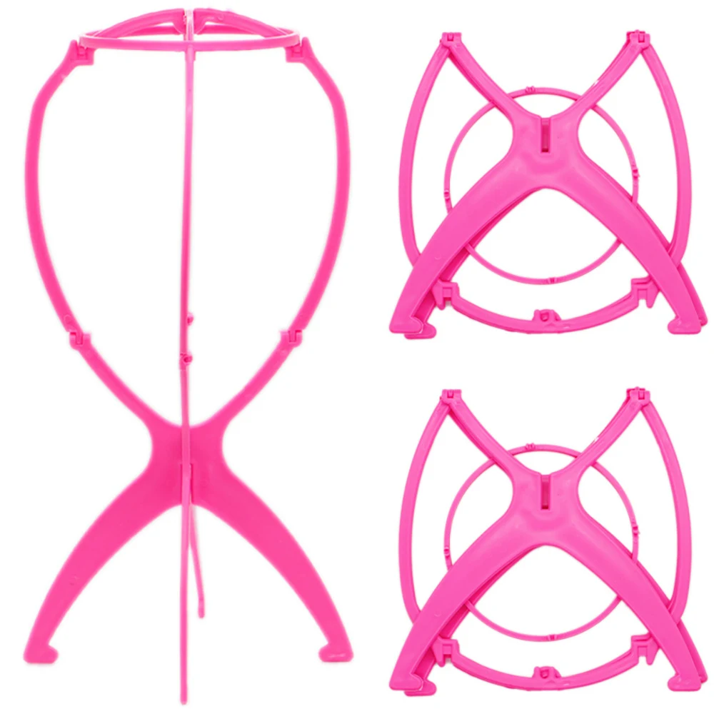 가발 스탠드 행어 플라스틱 접이식 가발, 휴대용 보관용 거치대 액세서리