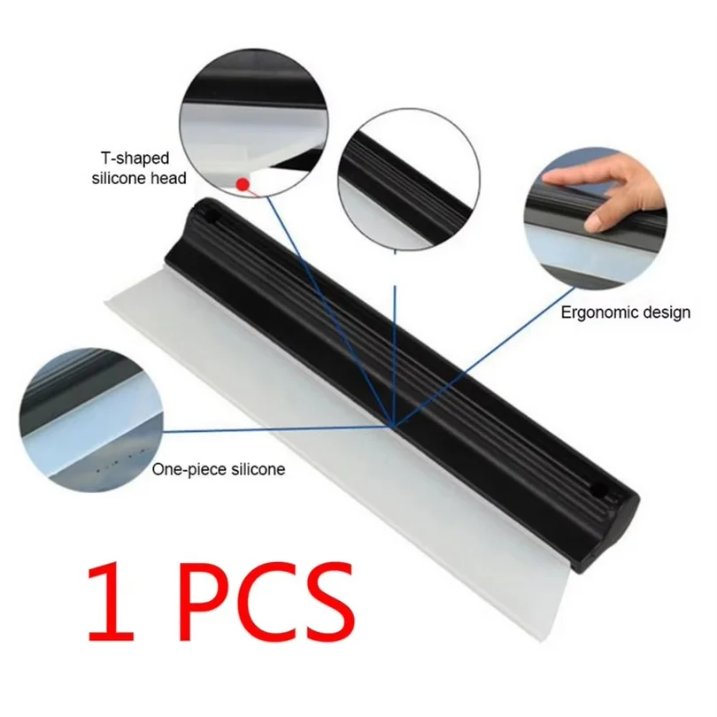 car Flexible Soft Silicone Wiper Window Cleaning Glass Scraper Silicone Handy Squeegee auto Blade Clean Scraping Film Scraper