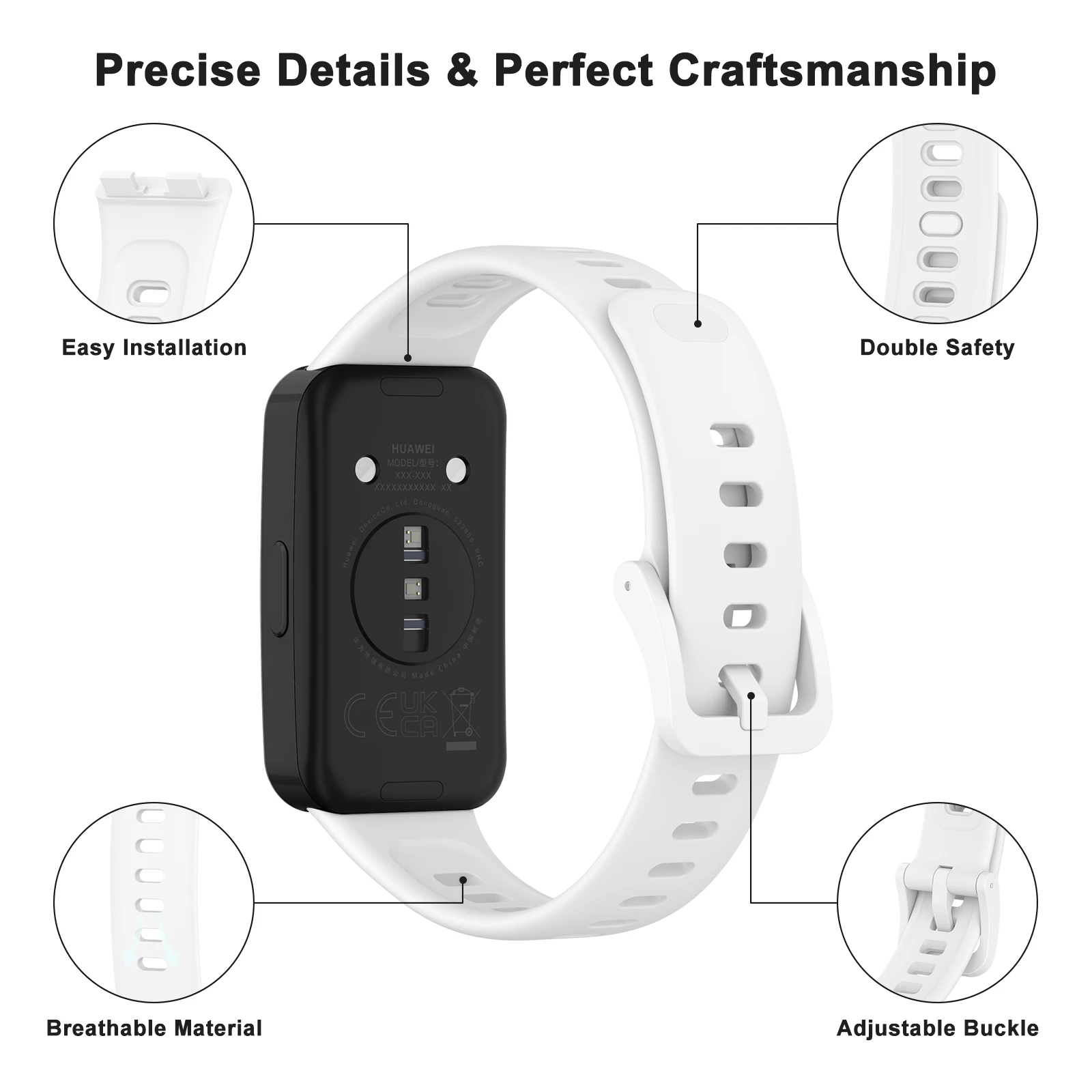 Silicone Strap For Huawei Band 8 9 Sport Breathable Watchband Replacement Wristband Bracelet for Huawei Band 9 8 Accessories