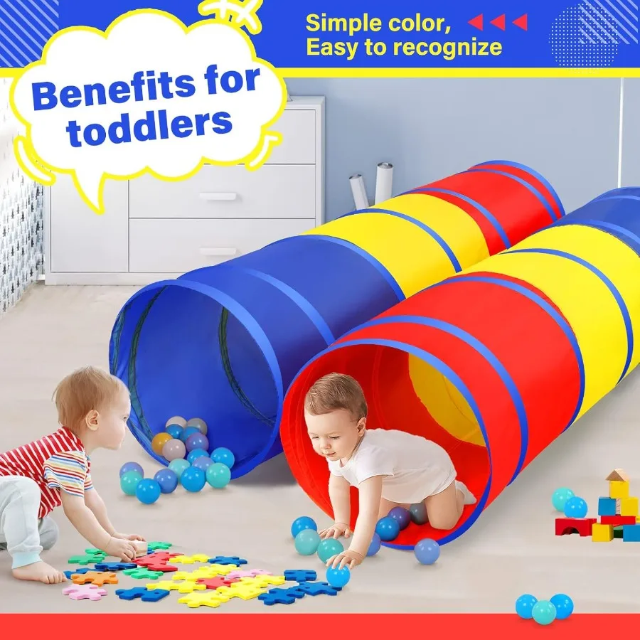 Túnel para criançasPop Up Play Túnel Tenda para bebês ou cães Brinquedos internos e externos para quintal Playset Classic 2 Pack Tunne