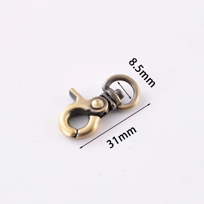 5pcs Metal Swivel Eye Snap Hook Trigger Lobster Clasps Clips for Leather Craft Bag Strap Belt Webbing