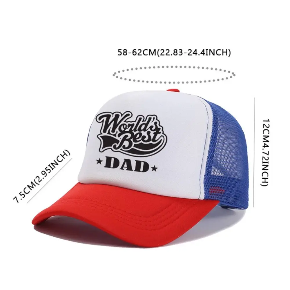 หมวกเบสบอลสำหรับคุณพ่อที่ดีที่สุดในโลกแบบปรับได้หมวกกันแดดแบบวินเทจระบายอากาศได้หมวกเบสบอลตาข่ายฮิปฮอป