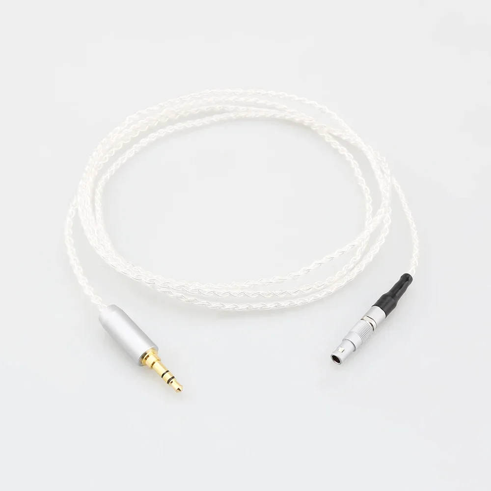 HIFI 3.5mm 4.4mm 2.5mm XLR 4 Core 99% 7n Pure Silver Earphone Cable For AKG K812 K872 Reference Headphone