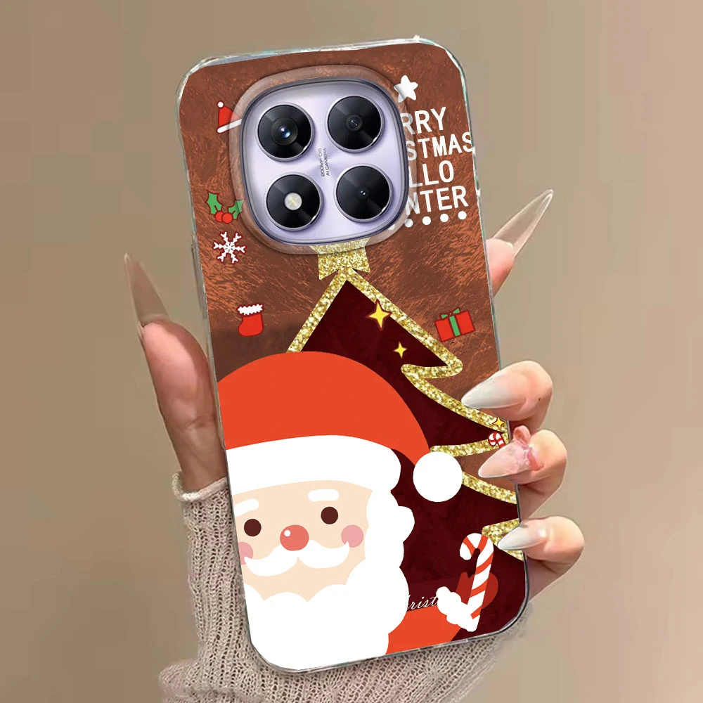 عيد الميلاد عيد الميلاد ثلج جراب هاتف ل Xiaomi Redmi ملاحظة 14 13 12 11 10 11S 10S 9 Pro 15 15C 14C 13C A3X A1 A2 A3 A4 9C 9A غطاء